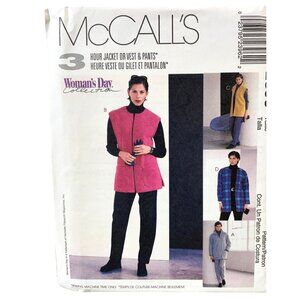 McCalls Sewing Pattern 2396 Jacket Vest Pants Misses Size 12-16
